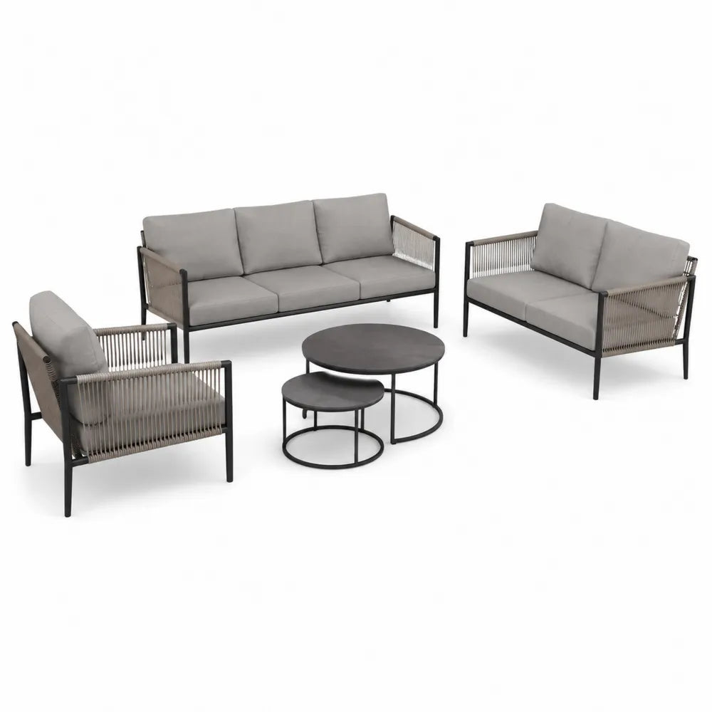 Zestaw mebli wypoczynkowych z aluminium z poduszkami