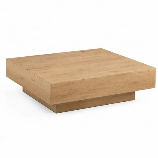 Kwadratowy stolik kawowy z drewna dębowego 90x90x30 cm
